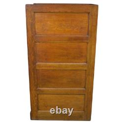 Antique Oak Four Drawer File Cabinet Legal Size, Warner Maker, 1890s, #22217