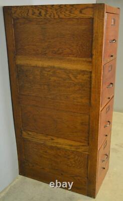 Antique Oak Four Drawer File Cabinet Shaw Walker #21396