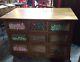 Antique Oak General Store 3 Foot Seed Counter/cabinet Withdrawers