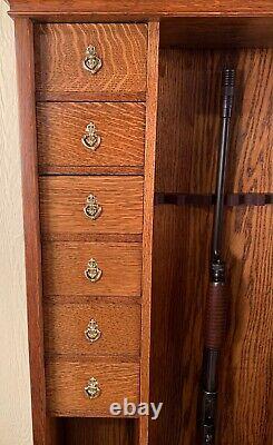 Antique Oak Gun Cabinet