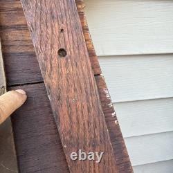 Antique Oak Hall Vebeled Mirror withCoat Hooks