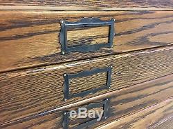 Antique Oak Hamilton Flat File Map Blueprint Cabinet Coffee Table