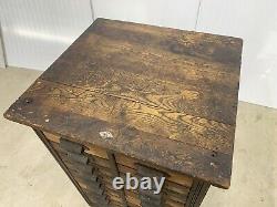 Antique Oak Hamilton Printers Cabinet 20 Dr Original Hardware Vtg Jeweler Craft