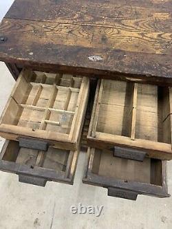 Antique Oak Hamilton Printers Cabinet 20 Dr Original Hardware Vtg Jeweler Craft