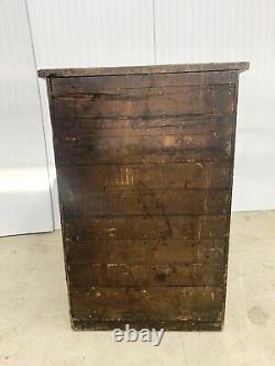 Antique Oak Hamilton Printers Cabinet 20 Dr Original Hardware Vtg Jeweler Craft