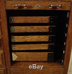Antique Oak Harvard Co. Dental Cabinet Model #46X