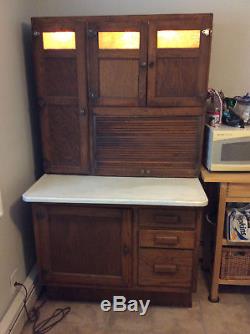 Antique Oak Hoosier Cabinet