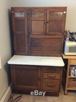 Antique Oak Hoosier Cabinet