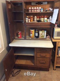 Antique Oak Hoosier Cabinet