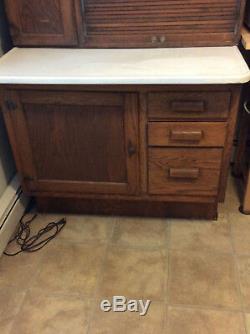 Antique Oak Hoosier Cabinet