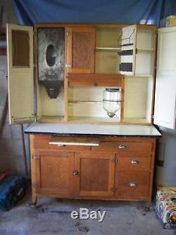 Antique Oak Hoosier Cabinet Napanee Dutch Kitchenet
