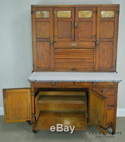 Antique Oak Hoosier Cabinet by Sellers