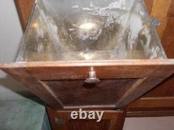 Antique Oak Hoosier Cabinet with Flour Bin and Sifter