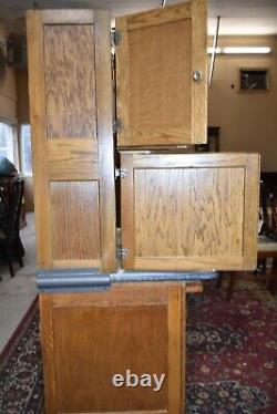 Antique Oak Hoosier Kitchen Cabinet