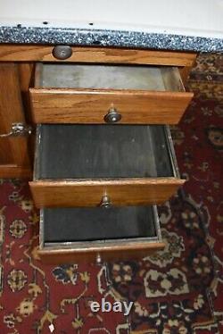 Antique Oak Hoosier Kitchen Cabinet