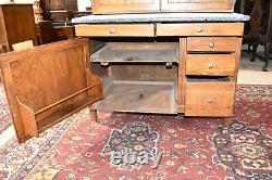 Antique Oak Hoosier Kitchen Cabinet