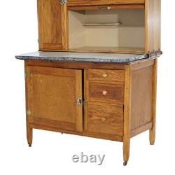 Antique Oak Hoosier Kitchen Cabinet C1920