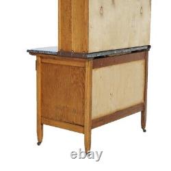 Antique Oak Hoosier Kitchen Cabinet C1920