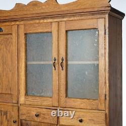 Antique Oak Hoosier Kitchen Cabinet Circa 1900