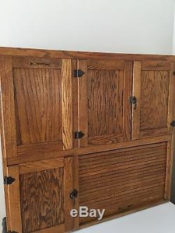 Antique Oak Hoosier Kitchen Cabinet-Early 1900's-Beautiful Cabinet