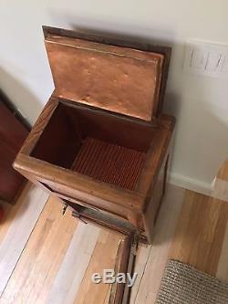 Antique Oak Hudson Ice Box or Liquor Cabinet