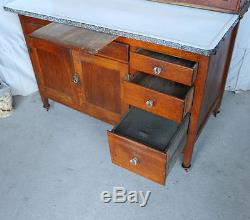 Antique Oak Kitchen Cabinet Sellers Company Complete with Jars Hard to Find