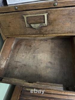 Antique Oak Letter File Cabinet