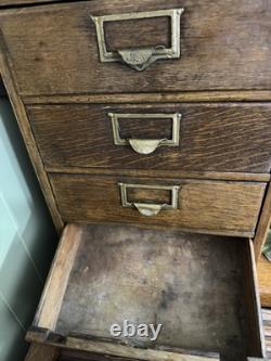 Antique Oak Letter File Cabinet