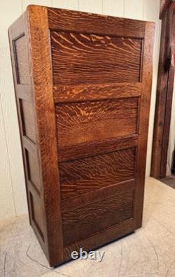Antique Oak Library Bureau Sole Makers 4-Drawer Letter-Size File Cabinet