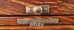 Antique Oak Library Bureau Sole Makers 4-Drawer Letter-Size File Cabinet
