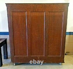 Antique Oak Library Card Catalog with Base