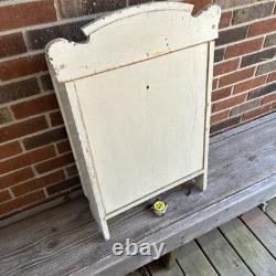 Antique Oak Medicine Apothecary Cabinet Mirror Hanging Bathroom