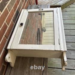 Antique Oak Medicine Apothecary Cabinet Mirror Hanging Bathroom