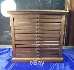 Antique Oak Multi Drawer Optician Case