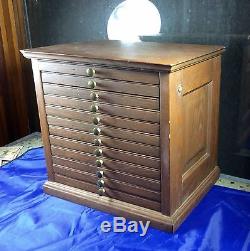 Antique Oak Multi Drawer Optician Case