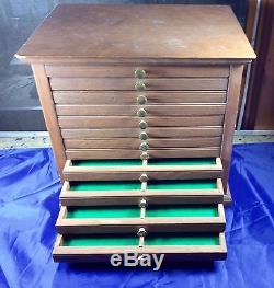 Antique Oak Multi Drawer Optician Case