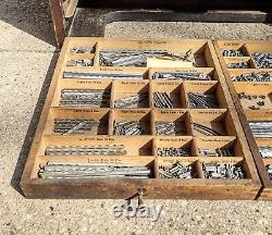 Antique Oak Multigraph Type Set Printer's Cabinet with 10 full Drawers