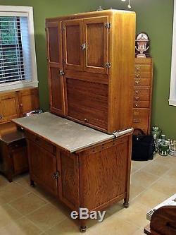 Antique Oak NAPANEE KITCHEN CABINET hoosier cupboard fully restored nappanee