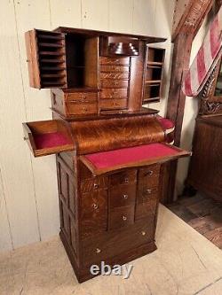 Antique Oak Ransom & Randolph Co. Deluxe Model Dental Cabinet #35