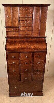 Antique Oak Ransom & Randolph Co. Deluxe Model Dental Cabinet #35