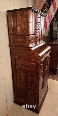 Antique Oak Ransom & Randolph Co. Deluxe Model Dental Cabinet #35