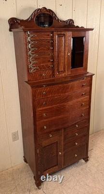 Antique Oak Ransom & Randolph Co. Dental Cabinet #40