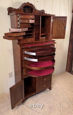 Antique Oak Ransom & Randolph Co. Dental Cabinet #40