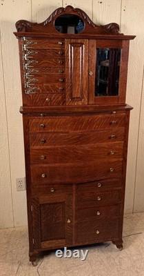 Antique Oak Ransom & Randolph Co. Dental Cabinet #40