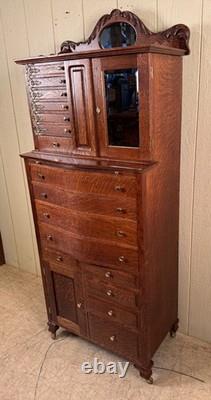 Antique Oak Ransom & Randolph Co. Dental Cabinet #40