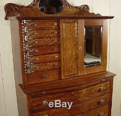 Antique Oak Ransom & Randolph Co. Dental Cabinet Model #40
