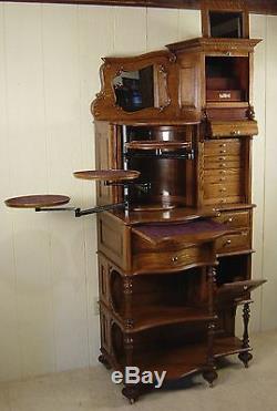 Antique Oak Ransom & Randolph Co. Dental Cabinet Model #65
