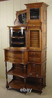 Antique Oak Ransom & Randolph Co. Dental Cabinet Model #65