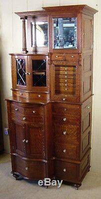 Antique Oak Ransom & Randolph Co. Dental Cabinet Model #66