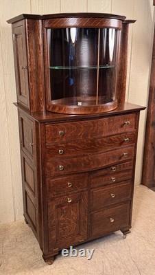 Antique Oak Ransom & Randolph Co. Dental/Doctor's Cabinet Very Rare Model